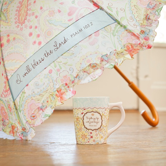 Good Things - He Fills My Life with Good Things - Mug & Umbrella Gift Set image