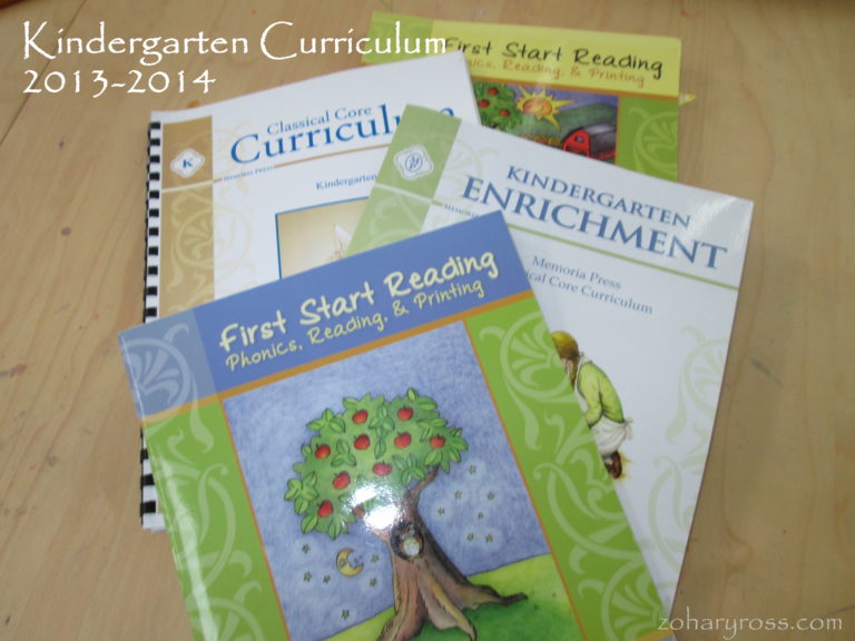 Our Homeschool Curriculum: Kindergarten and Pre-school